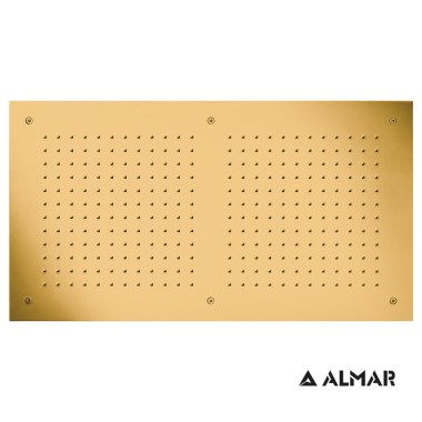 Almar,Κεφαλή Εντοιχισμού Οροφής Rectangular Temptation Gold Brushed (PVD) E044088-211