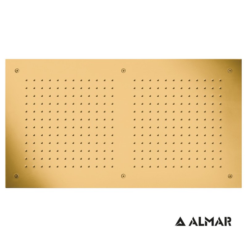 Almar,Κεφαλή Εντοιχισμού Οροφής Rectangular Temptation Gold Brushed (PVD) E044088-211