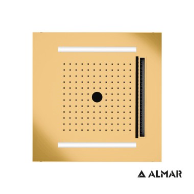 Almar Easy Light,Κεφαλή Χρωματοθεραπείας Temotion Icicle Gold Brushed (PVD) E044302-211