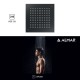 Almar, Square Temptation 38x38 cm, Kεφαλή Εντοιχισμού Οροφής 1 Εξόδου, Black Brushed, E044046-411