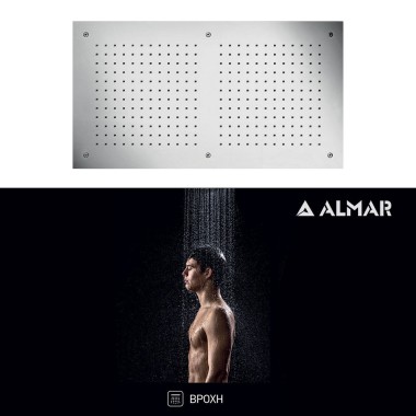 ALMAR RECTANGULAR TEMPTATION ΚΕΦΑΛΗ ΕΝΤΟΙΧΙΣΜΟΥ ΟΡΟΦΗΣ 70X38 CM, CHROME, Ε044088-100