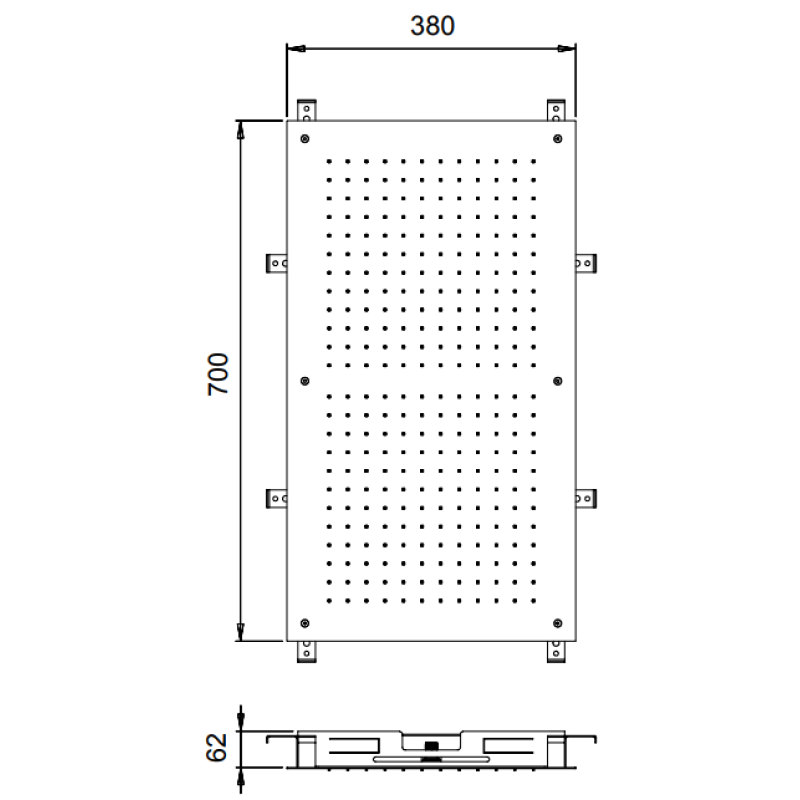ALMAR RECTANGULAR TEMPTATION ΚΕΦΑΛΗ, ΙΝΟΧ, Ε044088-111