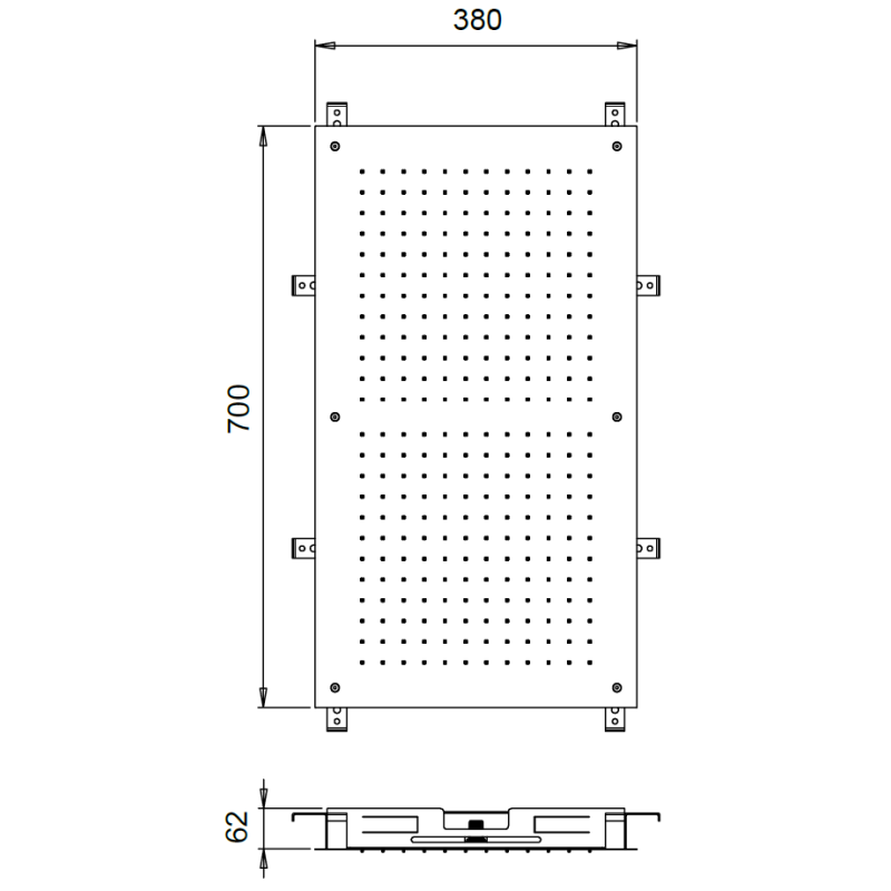 Κεφαλή ALMAR Rectangular Temptation White Matt E044088-300