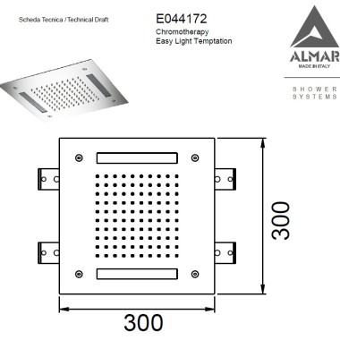 Almar Easy Light,Κεφαλή Χρωματοθεραπείας Temptation Gold Brushed (PVD) E044172-211