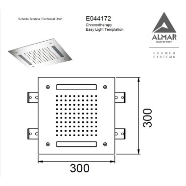 Almar Easy Light,Κεφαλή Χρωματοθεραπείας Temptation Gold Brushed (PVD) E044172-211