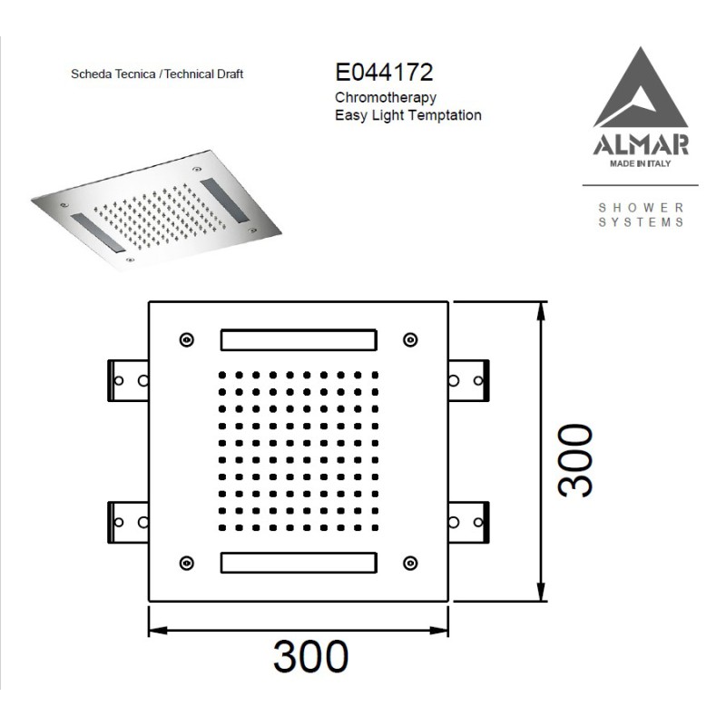 Almar Easy Light,Κεφαλή Χρωματοθεραπείας Temptation Gold Brushed (PVD) E044172-211