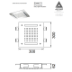 Almar Easy Light Temptation, Κεφαλή Eντοιχισμού Οροφής 1 Εξόδου, 30x30 cm, Black Brushed (PVD), E044172-411