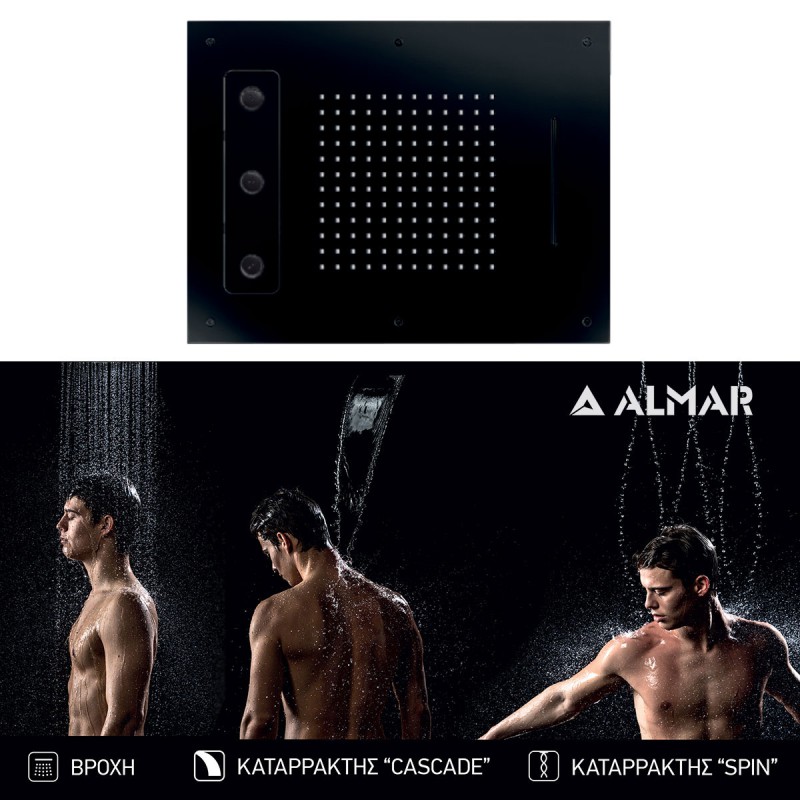 ALMAR ΚΕΦΑΛΗ ΧΡΩΜΑΤΟΘΕΡΑΠΕΙΑΣ SPIN TEMPTATION BLACK MATT, E044189-400