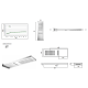 Almar Smart Dual Function 19x54 cm, Επίτοιχη Κεφαλή 2 Εξόδων, E044199-411
