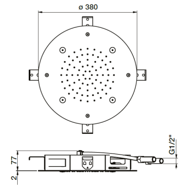 ALMAR ΚΕΦΑΛΗ ROUND MIST TEMPTATION, BLACK MATT, E044219-400.