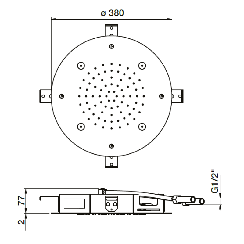 ALMAR ΚΕΦΑΛΗ ROUND MIST TEMPTATION, BLACK MATT, E044219-400.