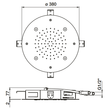 ΚΕΦΑΛΗ ALMAR ROUND MIST TEMPTATION, BLACK BRUSHED,  E044219-411