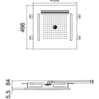 ALMAR ΚΕΦΑΛΗ ΧΡΩΜΑΤΟΘΕΡΑΠΕΙΑΣ TEMOTION ICICLE, INOX, E044302-111