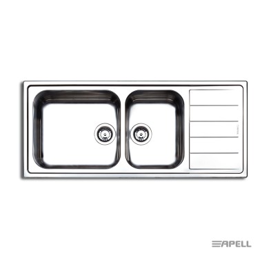 APELL LINEAR, ΥΠΟΚΑΘΗΜΕΝΟΣ ΛΕΙΟΣ ΑΝΟΞΕΙΔΩΤΟΣ ΝΕΡΟΧΥΤΗΣ ΚΟΥΖΙΝΑΣ, SATIN, 116x50 CM, 8516-110