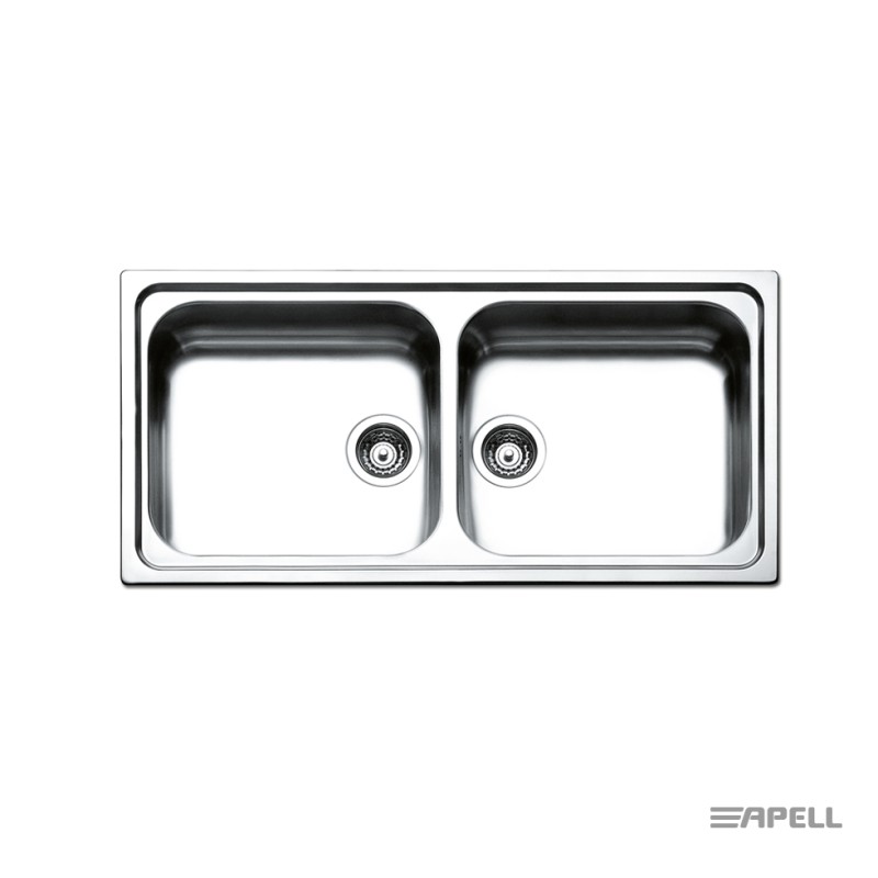 APELL LINEAR, ΥΠΟΚΑΘΗΜΕΝΟΣ ΑΝΟΞΕΙΔΩΤΟΣ ΝΕΡΟΧΥΤΗΣ ΚΟΥΖΙΝΑΣ, SATIN, 100x50 CM, 8540-xxx