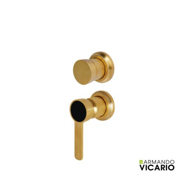 Armando Vicario Lumiere Μπαταρία Εντοιχισμού Λουτρού 2/3 Εξόδων Gold Brushed 516053-201