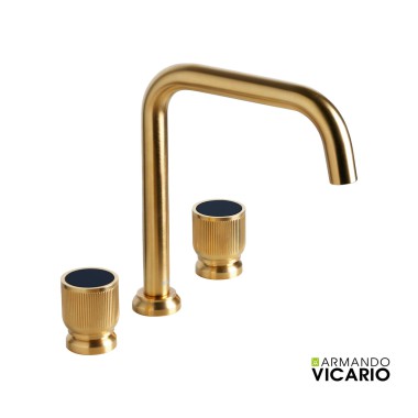 Armando Vicario Μπαταρία Νιπτήρος 3 οπών Lumiere Gold Brushed 516043-201