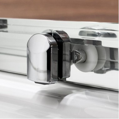 AXIS CORNER ENTRY, ΤΕΤΡΑΓΩΝΗ ΚΑΜΠΙΝΑ ΝΤΟΥΖΙΕΡΑΣ, 100x110 (97-99 x 107-109) cm, ΥΨΟΣ: 185 CM, CHROME, CX 100110C-100
