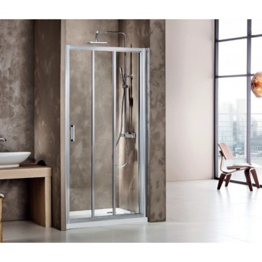 AXIS TRIPLE SLIDER, ΚΑΜΠΙΝΑ ΝΤΟΥΣ ΜΕ 1 ΣΤΑΘΕΡΟ ΚΑΙ 2 ΣΥΡΟΜΕΝΑ, CHROME, 110 (107-111) CM, ΎΨΟΣ: 185 CM, SL3X 110C-100