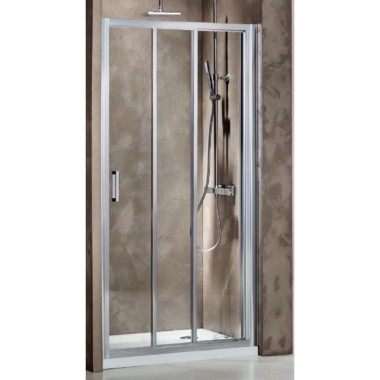 AXIS TRIPLE SLIDER, ΚΑΜΠΙΝΑ ΝΤΟΥΣ ΜΕ 1 ΣΤΑΘΕΡΟ ΚΑΙ 2 ΣΥΡΟΜΕΝΑ, CHROME, 100 (97-101) CM, ΎΨΟΣ: 185 CM, SL3X 100C-100