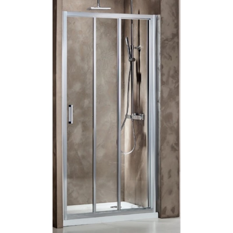 AXIS TRIPLE SLIDER, ΚΑΜΠΙΝΑ ΝΤΟΥΣ ΜΕ 1 ΣΤΑΘΕΡΟ ΚΑΙ 2 ΣΥΡΟΜΕΝΑ, CHROME, 100 (97-101) CM, ΎΨΟΣ: 185 CM, SL3X 100C-100