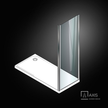 AXIS SIDE PANEL, CLEAN GLASS, CHROME, 70 (67-69) CM, ΎΨΟΣ: 185 CM, SPX 70C-100