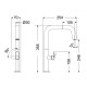 ARMANDO VICARIO EVA, ΜΠΑΤΑΡΙΑ ΚΟΥΖΙΝΑΣ ΠΑΓΚΟΥ ΜΕ ΝΤΟΥΣ, INOX FINISH, 400746-110