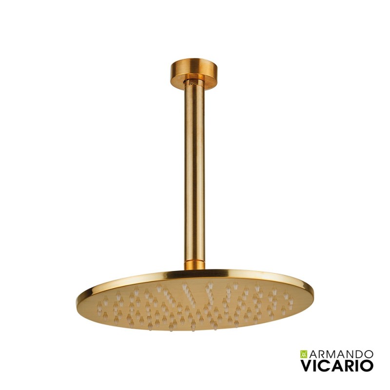 Armando Vicario SLIM Μπαταρία Εντοιχισμού Λουτρού 3 Εξόδων Gold Brushed 500050-201+34376-201