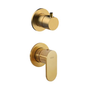 Armando Vicario SLIM Μπαταρία Εντοιχισμού Λουτρού 2/3 Εξόδων Gold Brushed 500050-201+500075-201