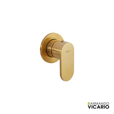 Armando Vicario SLIM Μπαταρία Εντοιχισμού Λουτρού 1 Εξόδου Gold Brushed 500050-201