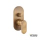 Armando Vicario SLIM Μπαταρία Εντοιχισμού 2 Εξόδων Antique Bronze Brushed 500050D-221