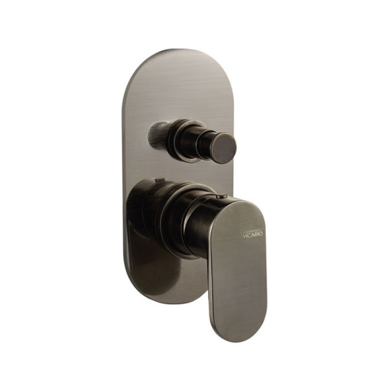 Armando Vicario SLIM Μπαταρία Εντοιχισμού 2 Εξόδων Black Brushed 500050D-410