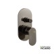 Armando Vicario SLIM Μπαταρία Εντοιχισμού 2 Εξόδων Black Brushed 500050-410+34374-410