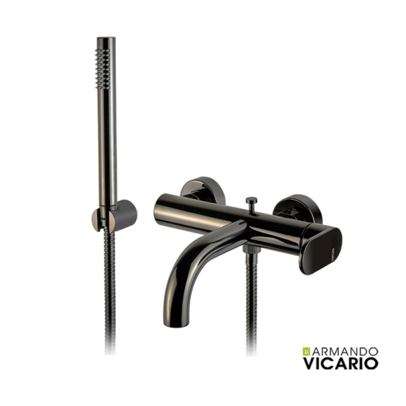 ARMANDO VICARIO SLIM ΕΠΙΤΟΙΧΗ ΜΠΑΤΑΡΙΑ ΛΟΥΤΡΟΥ 2 ΕΞΟΔΩΝ BLACK CHROME 