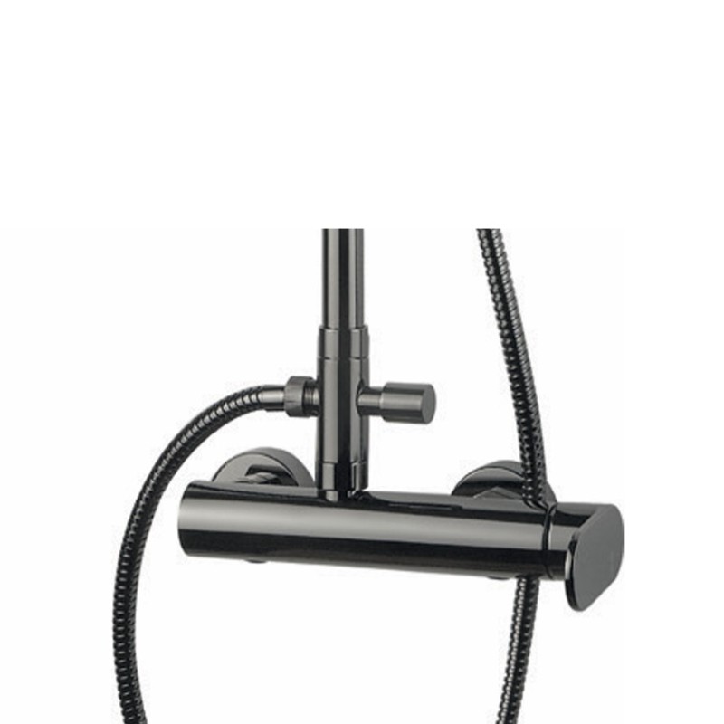 Armando Vicario Slim Μπαταρία Λουτρού 2 Εξόδων Black Brushed, 500165-410