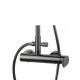 Armando Vicario Slim Μπαταρία Λουτρού 2 Εξόδων Black Brushed, 500165-410
