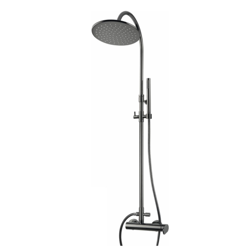 Armando Vicario Slim Μπαταρία Λουτρού 2 Εξόδων Black Brushed, 500165-410
