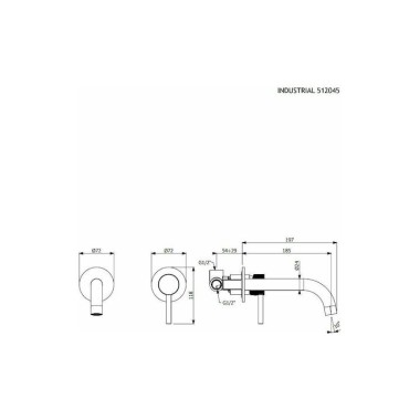 ARMANDO VICARIO INDUSTRIAL ΜΠΑΤΑΡΙΑ ΕΝΤΟΙΧΙΣΜΟΥ ΝΙΠΤΗΡΑ 2 ΟΠΩΝ INOX FINISH, 512045-110