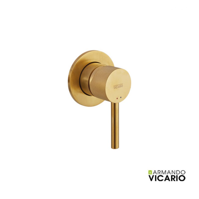 Armando Vicario INDUSTRIAL Μπαταρία Εντοιχισμού Λουτρού 1 Εξόδου Gold Brushed 512050-201