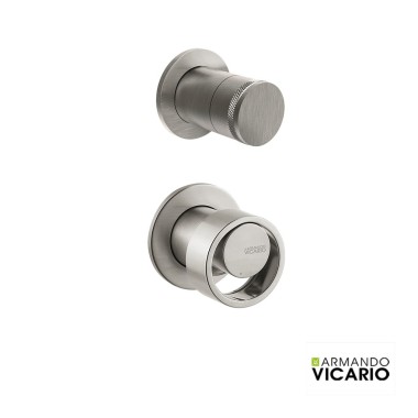 ARMANDO VICARIO HALO ΜΙΚΤΗΣ ΕΝΤΟΙΧΙΣΜΟΥ 2 ΕΞΟΔΩΝ, INOX FINISH, 515050-110 + 34374-110