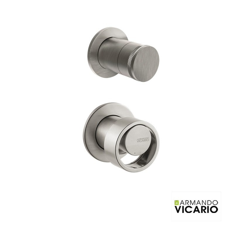 ARMANDO VICARIO HALO ΜΙΚΤΗΣ ΕΝΤΟΙΧΙΣΜΟΥ 2 ΕΞΟΔΩΝ, INOX FINISH, 515050-110 + 34376-110