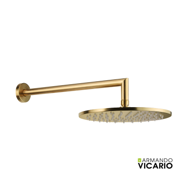 Armando Vicario HALO Μπαταρία Εντοιχισμού Λουτρού 1 Εξόδου Gold Brushed 515050-201