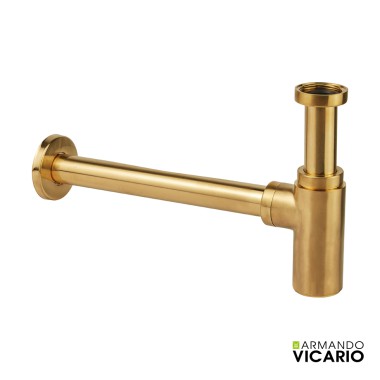 Armando Vicario Lumiere, Σιφών με Αποσπώμενο Πώμα Καθαρισμού, Gold Brushed, 900126-201