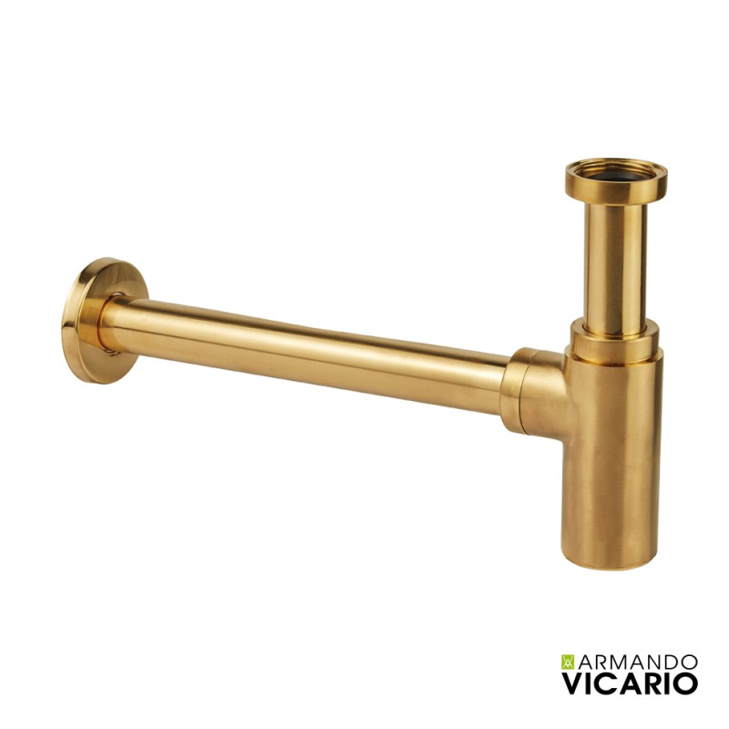 Armando Vicario Lumiere, Σιφών με Αποσπώμενο Πώμα Καθαρισμού, Gold Brushed, 900126-201