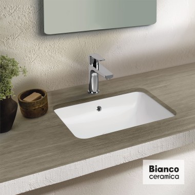 BIANCO CERAMICA, ΥΠΟΚΑΘΗΜΕΝΟΣ ΠΟΡΣΕΛΑΝΙΝΟΣ ΝΙΠΤΗΡΑΣ, WHITE, 10045-300