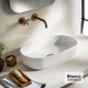 BIANCO CERAMICA UMA, ΕΠΙΤΡΑΠΕΖΙΟΣ ΠΟΡΣΕΛΑΝΑΤΟΣ ΝΙΠΤΗΡΑΣ, WHITE, 55x36 CM, 31055-300