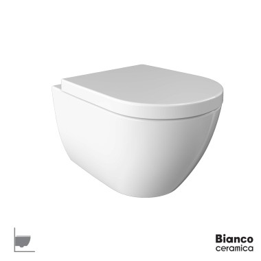 BIANCO CERAMICA XL 3167, ΚΡΕΜΑΣΤΗ ΛΕΚΑΝΗ, ΚΑΛΥΜΜΑ SOFT CLOSE, 60 CM, 316700C-300