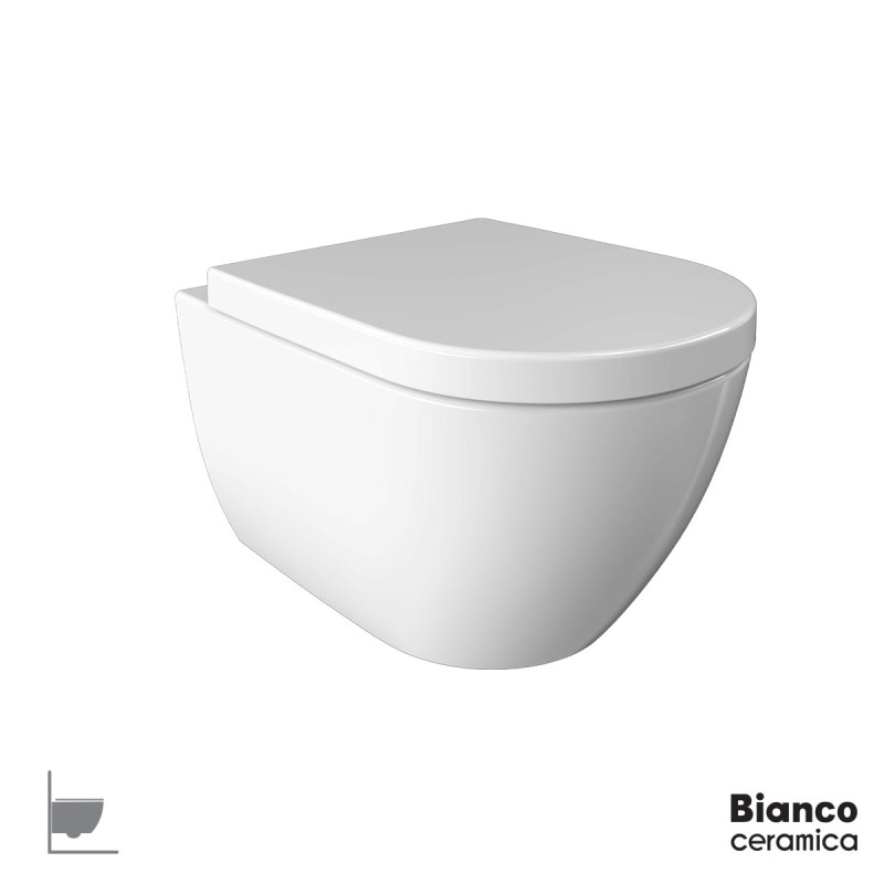 BIANCO CERAMICA XL 3167, ΚΡΕΜΑΣΤΗ ΛΕΚΑΝΗ, ΚΑΛΥΜΜΑ SOFT CLOSE, 60 CM, 316700C-300