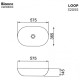 BIANCO CERAMICA LOOP, ΕΠΙΤΡΑΠΕΖΙΟΣ ΠΟΡΣΕΛΑΝΑΤΟΣ ΝΙΠΤΗΡΑΣ, 57,5x36.5 CM, 32055-300