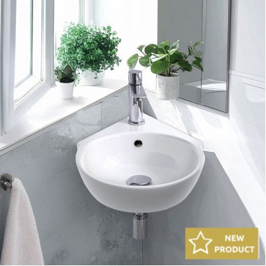BIANCO CERAMICA NOOK, ΚΡΕΜΑΣΤΟΣ ΠΟΡΣΕΛΑΝΙΝΟΣ ΝΙΠΤΗΡΑΣ, WHITE, 29.5x31.5 CM, 33920-300